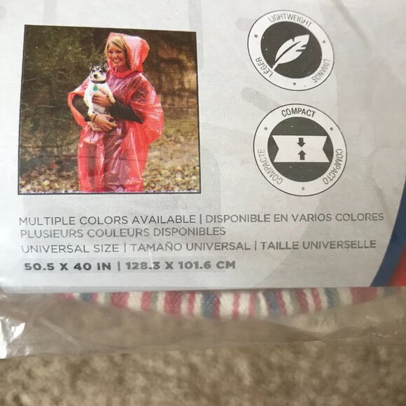 New, Never Used - Coleman Red Emergency Poncho - Unisex/One Size - Picture 3 of 5